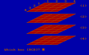 3-D Tic-Tac-Toe Gameplay (DOS)