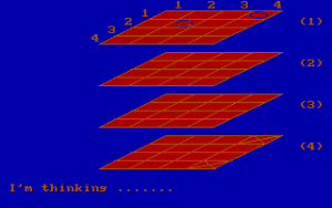 3-D Tic-Tac-Toe Gameplay (DOS)