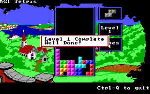 AGI Tetris Gameplay (DOS)