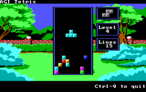 AGI Tetris Gameplay (DOS)
