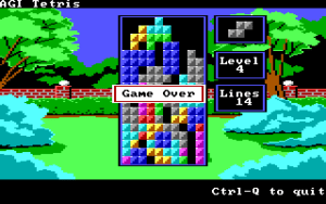 AGI Tetris Gameplay (DOS)