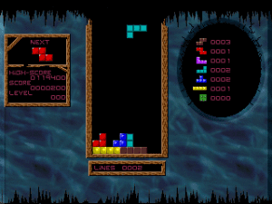 Acid Tetris Gameplay (DOS)