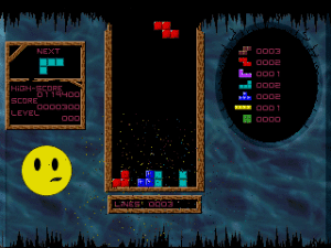 Acid Tetris Gameplay (DOS)
