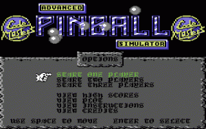 Advanced Pinball Simulator Gameplay (Commodore 64)