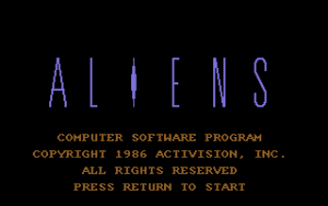 Aliens: The Computer Game Gameplay (Commodore 64)