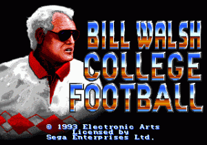 Bill Walsh College Football Gameplay (Genesis)