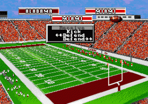 Bill Walsh College Football Gameplay (Genesis)