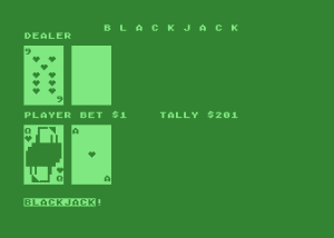 Blackjack Gameplay (Atari 8-bit)
