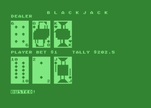 Blackjack Gameplay (Atari 8-bit)