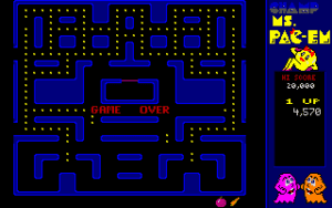CHAMP Ms. Pac-em Gameplay (DOS)