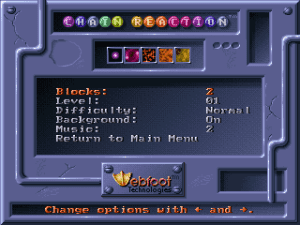 Chain Reaction Gameplay (DOS)