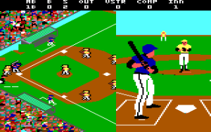 Championship Baseball Gameplay (DOS)