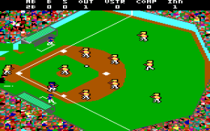 Championship Baseball Gameplay (DOS)