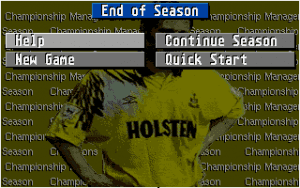 Championship Manager: End of 1994 Season Data Up-date Disk Gameplay (DOS)
