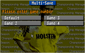 Championship Manager: End of 1994 Season Data Up-date Disk Gameplay (DOS)