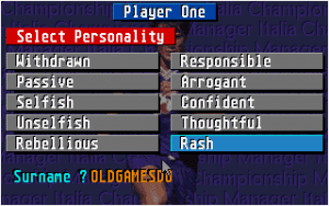 Championship Manager Italia Gameplay (DOS)