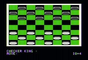 Checker King Gameplay (Apple II)