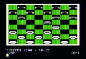 Checker King Gameplay (Apple II)