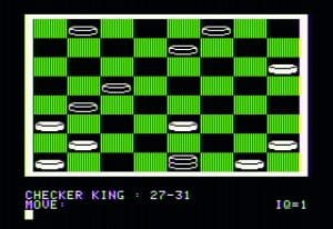 Checker King Gameplay (Apple II)