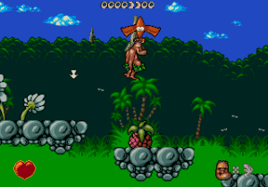 Chuck Rock Gameplay (Sega Genesis)