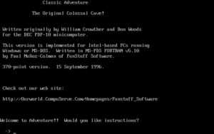 Classic Adventure: The Original Colossal Cave! Gameplay (DOS)