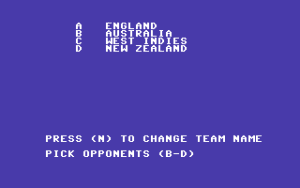 Cricket Master Gameplay (COMMODORE 64)