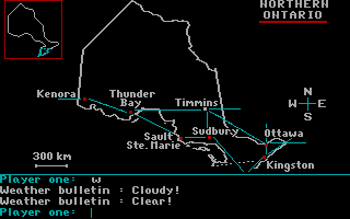 Crosscountry Canada Gameplay (DOS)