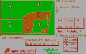 Digital League Baseball Gameplay (DOS)