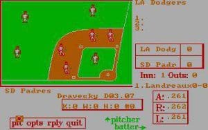 Digital League Baseball Gameplay (DOS)