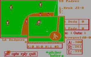 Digital League Baseball Gameplay (DOS)