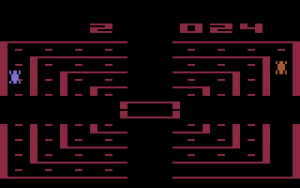 Dodge 'Em Gameplay (Atari 2600)