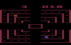 Dodge 'Em Gameplay (Atari 2600)