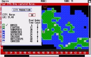 Empire: Wargame of the Century Gameplay (Amiga)