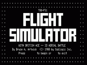 FS1 Flight Simulator Gameplay (TRS-80)