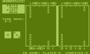 Fastgammon Gameplay (Atari 8-bit)