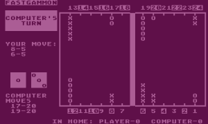 Fastgammon Gameplay (Atari 8-bit)