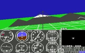 Flight Simulator II Gameplay (Commodore 64)