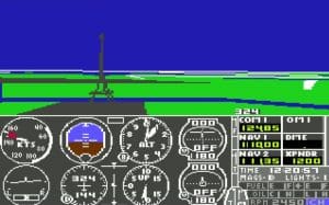 Flight Simulator II Gameplay (Commodore 64)