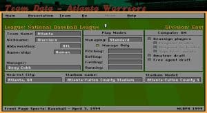 Front Page Sports: Baseball '94 Gameplay (DOS)