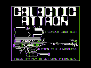 Galactic Attack Gameplay (Apple II)