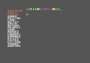 Graham Gooch's Test Cricket Gameplay (Commodore 64)