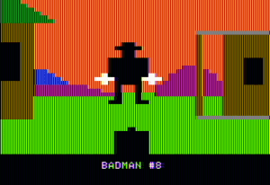 Gunfight Gameplay (Apple II)