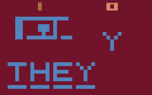 Hangman Gameplay (Atari 2600)