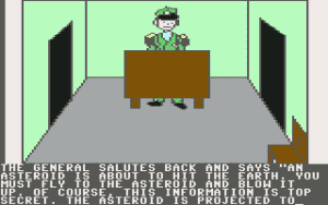 Hi-Res Adventure #0: Mission Asteroid Gameplay (Commodore 64)