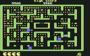 Jr. Pac-Man Gameplay (Commodore 64)