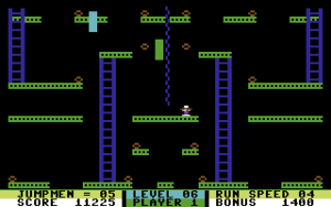 Jumpman Junior Gameplay (Commodore 64)