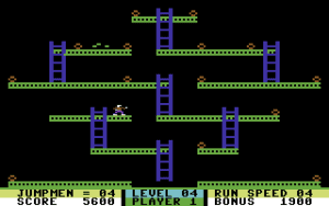 Jumpman Junior Gameplay (Commodore 64)