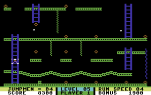 Jumpman Junior Gameplay (Commodore 64)
