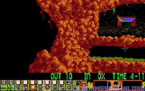 Lemmings Gameplay (DOS)