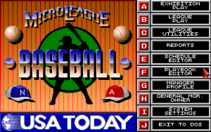 MicroLeague Baseball IV Gameplay (DOS)